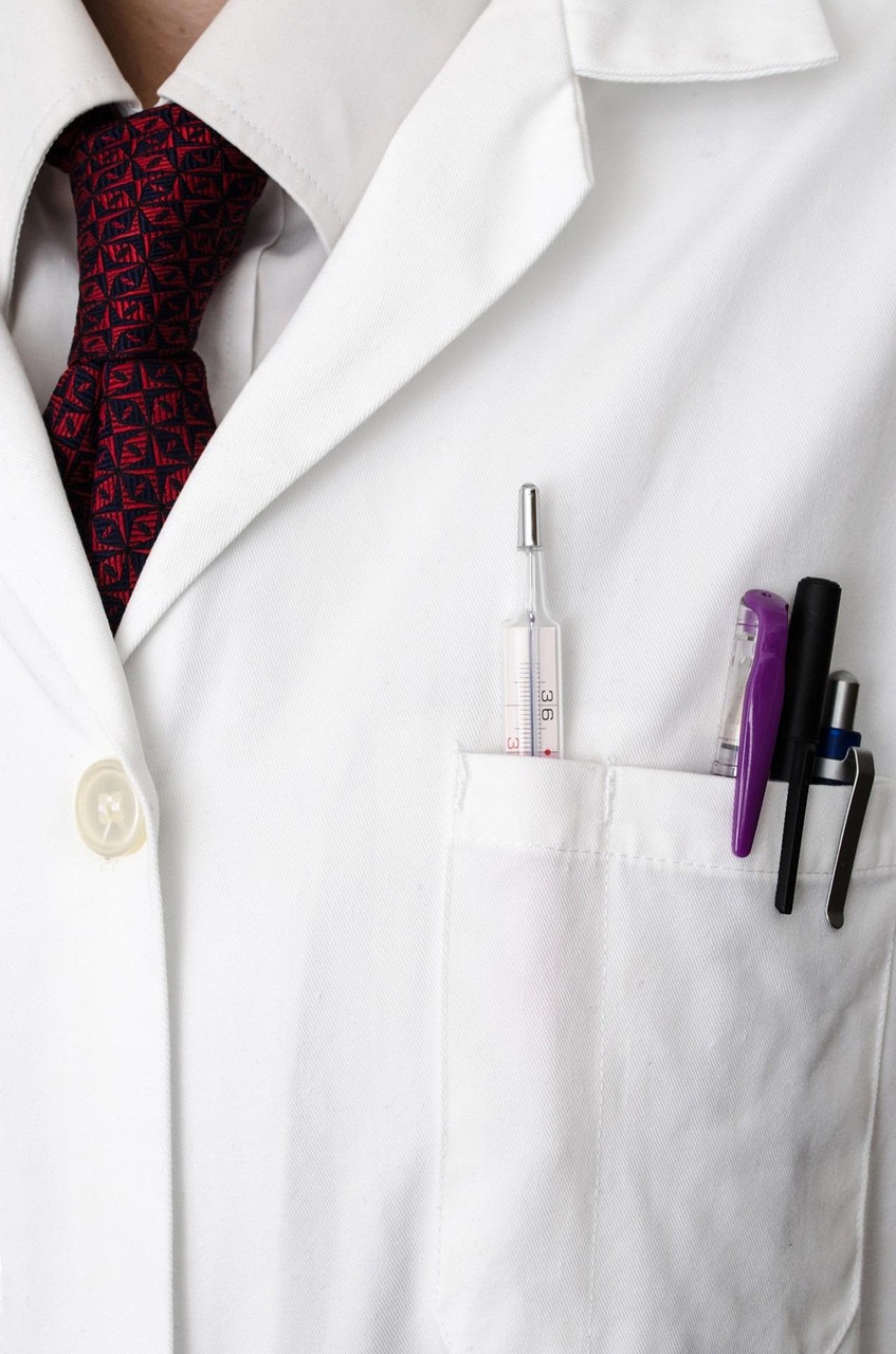tie, necktie, coat, doctor, hospital, pens, pen, close-up, white, laboratory, lab, doctor, doctor, doctor, doctor, doctor